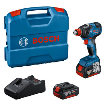 Bosch GDX 18V-200 Masina de insurubat cu impact brushless 18V, 200Nm + 2xacumulatori 4Ah + incarcator rapid GAL 18V-40