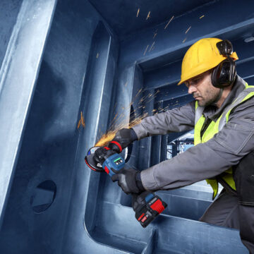 Bosch EXWS18V-15S (solo) Polizor unghiular 18V, M14 +accesorii + L-Boxx, fara acumulator in set